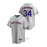 Camiseta Beisbol Hombre New York Mets Noah Syndergaard Replica Road Gris