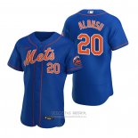Camiseta Beisbol Hombre New York Mets Pete Alonso Autentico 2020 Alterno Azul