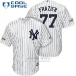 Camiseta Beisbol Hombre New York Yankees 2017 Postemporada Clint Frazier Blanco Cool Base