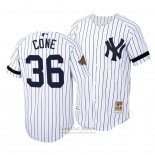 Camiseta Beisbol Hombre New York Yankees David Cone Cooperstown Collection Autentico Primera Blanco