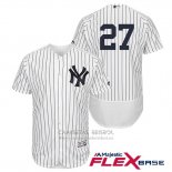 Camiseta Beisbol Hombre New York Yankees Giancarlo Stanton Blanco Autentico Collection Flex Base