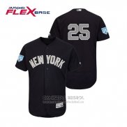 Camiseta Beisbol Hombre New York Yankees Gleyber Torres Flex Base Entrenamiento de Primavera Alterno 2019 Azul