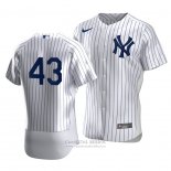 Camiseta Beisbol Hombre New York Yankees Jonathan Loaisiga Autentico Primera Blanco