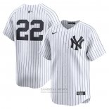 Camiseta Beisbol Hombre New York Yankees Juan Soto Primera Limited Blanco
