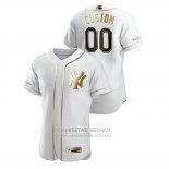 Camiseta Beisbol Hombre New York Yankees Personalizada Golden Edition Autentico Blanco