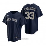 Camiseta Beisbol Hombre New York Yankees Tim Locastro Replica Alterno Azul