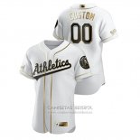 Camiseta Beisbol Hombre Oakland Athletics Personalizada Golden Edition Autentico Blanco
