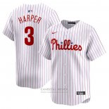 Camiseta Beisbol Hombre Philadelphia Phillies Bryce Harper Primera Limited Blanco