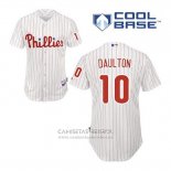 Camiseta Beisbol Hombre Philadelphia Phillies Darren Daulton 10 Blanco Primera Cool Base