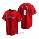 Camiseta Beisbol Hombre Philadelphia Phillies Freddy Galvis Replica Alterno Rojo