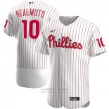 Camiseta Beisbol Hombre Philadelphia Phillies JT Realmuto Primera Autentico Blanco