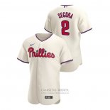 Camiseta Beisbol Hombre Philadelphia Phillies Jean Segura Autentico 2020 Alterno Crema