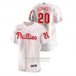Camiseta Beisbol Hombre Philadelphia Phillies Mike Schmidt Autentico Blanco