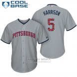 Camiseta Beisbol Hombre Pittsburgh Pirates 2017 Estrellas y Rayas Josh Harrison Gris Cool Base