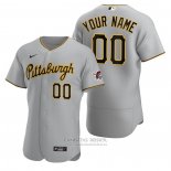 Camiseta Beisbol Hombre Pittsburgh Pirates Personalizada Authentic 2020 Road Gris