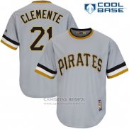 Camiseta Beisbol Hombre Pittsburgh Pirates Roberto Clemente Big Tall Cooperstown Gris Cool Base