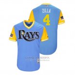 Camiseta Beisbol Hombre Rays Blake Snell 2018 LLWS Players Weekend Zilla Azul