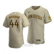 Camiseta Beisbol Hombre San Diego Padres Joe Musgrove Sand Autentico Alterno Marron