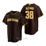 Camiseta Beisbol Hombre San Diego Padres Jorge Alfaro Replica Road Marron