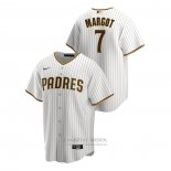 Camiseta Beisbol Hombre San Diego Padres Manuel Margot Replica Primera Blanco Marron