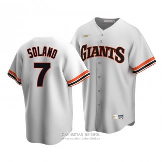 Camiseta Beisbol Hombre San Francisco Giants Donovan Solano Cooperstown Collection Primera Blanco