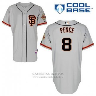 Camiseta Beisbol Hombre San Francisco Giants Hunter Pence 8 Gris Alterno Cool Base