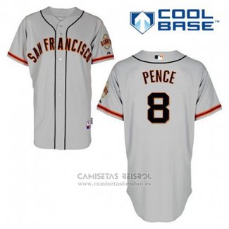 Camiseta Beisbol Hombre San Francisco Giants Hunter Pence 8 Gris Cool Base