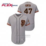 Camiseta Beisbol Hombre San Francisco Giants Johnny Cueto Autentico Flex Base Gris