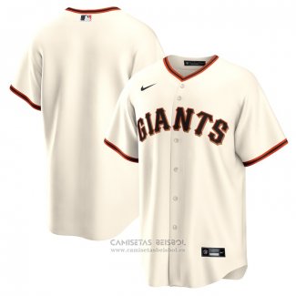 Camiseta Beisbol Hombre San Francisco Giants Primera Blank Replica Crema