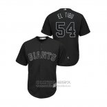 Camiseta Beisbol Hombre San Francisco Giants Reyes Moronta 2019 Players Weekend Replica Negro