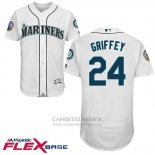 Camiseta Beisbol Hombre Seattle Mariners Ken Griffey Blanco Ken Griffey Retirojo Flex Base