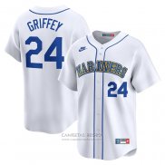 Camiseta Beisbol Hombre Seattle Mariners Ken Griffey Jr. Golden Edition Autentico Negro