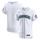 Camiseta Beisbol Hombre Seattle Mariners Primera Elite Blanco