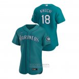 Camiseta Beisbol Hombre Seattle Mariners Yusei Kikuchi Autentico 2020 Alterno Verde