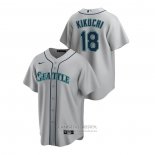 Camiseta Beisbol Hombre Seattle Mariners Yusei Kikuchi Replica Road Gris