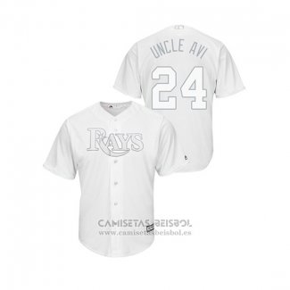 Camiseta Beisbol Hombre Tampa Bay Rays Avisail Garcia 2019 Players Weekend Replica Blanco