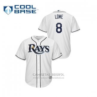 Camiseta Beisbol Hombre Tampa Bay Rays Brandon Lowe Cool Base Blanco