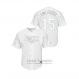 Camiseta Beisbol Hombre Tampa Bay Rays Emilio Pagan 2019 Players Weekend Replica Blanco