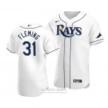 Camiseta Beisbol Hombre Tampa Bay Rays Josh Fleming 31 Autentico Primera Blanco
