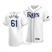 Camiseta Beisbol Hombre Tampa Bay Rays Luis Patino Autentico Primera Blanco