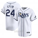 Camiseta Beisbol Hombre Tampa Bay Rays Zach Eflin Primera Limited Blanco