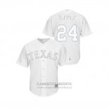 Camiseta Beisbol Hombre Texas Rangers Hunter Pence 2019 Players Weekend Replica Blanco