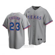 Camiseta Beisbol Hombre Texas Rangers Jose Trevino Replica Road Gris