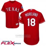 Camiseta Beisbol Hombre Texas Rangers Mitch Moreland Scarlet Autentico Collection Flex Base