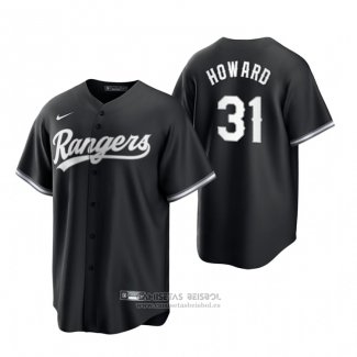 Camiseta Beisbol Hombre Texas Rangers Spencer Howard Replica 2021 Negro