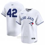 Camiseta Beisbol Hombre Toronto Blue Jays 2024 Jackie Robinson Day Primera Limited Blanco Camiseta Beisbol Hombre Toronto Blue Jays 2024 Jackie Robinson Day Primera Limited Blanco