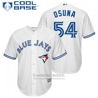 Camiseta Beisbol Hombre Toronto Blue Jays 54 Roberto Osuna Blancoofficial Jugador Cool Base