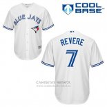 Camiseta Beisbol Hombre Toronto Blue Jays Ben Revere 7 Blanco Primera Cool Base