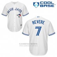 Camiseta Beisbol Hombre Toronto Blue Jays Ben Revere 7 Blanco Primera Cool Base