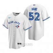 Camiseta Beisbol Hombre Toronto Blue Jays Brad Hand Replica Primera Blanco Azul